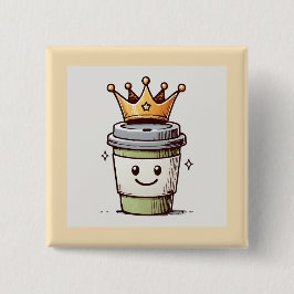 Chapa Cuadrada Café King Kawaii