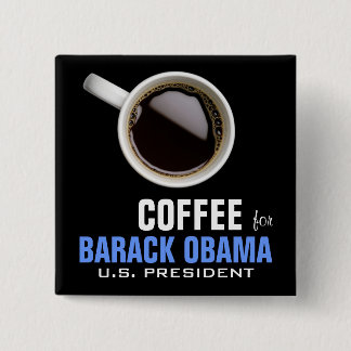 Chapa Cuadrada Café para Obama