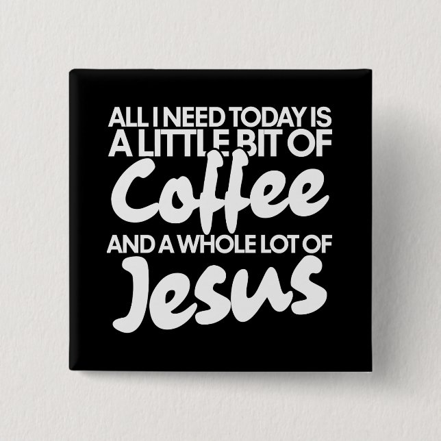 Chapa Cuadrada Café y Jesús (Anverso)