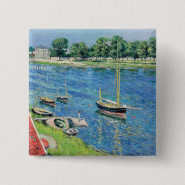 Chapa Cuadrada Caillebotte - Sena en Argenteuil, Barcos de ancla