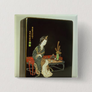 Chapa Cuadrada caja de la escritura del Chino-estilo