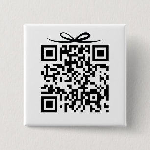 Chapa Cuadrada Caja de regalo con código QR y lazo para regalos d