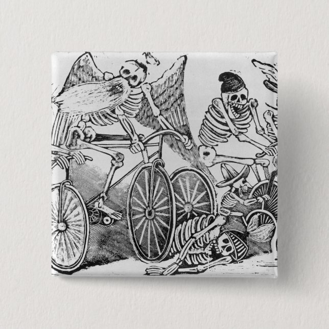 Chapa Cuadrada Calavera del siglo XX (Anverso)