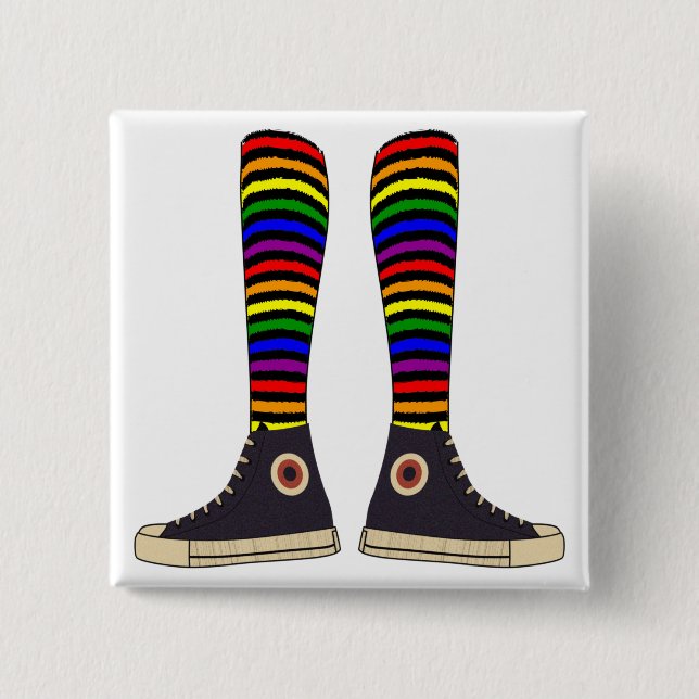 Chapa Cuadrada Calcetines de LGBT (Anverso)