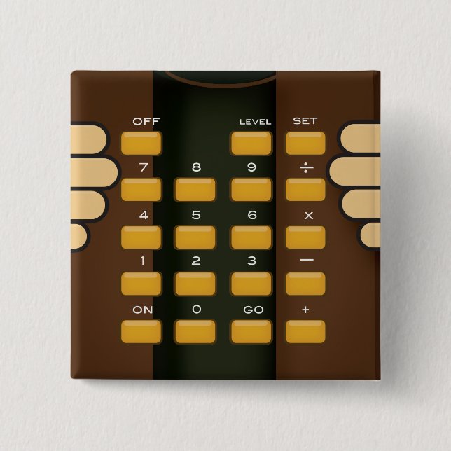 Chapa Cuadrada Calculadora Profesor (Anverso)
