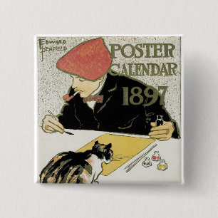 Chapa Cuadrada Calendario de carteles 1897