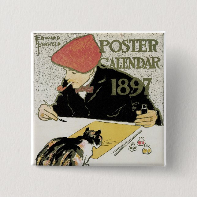 Chapa Cuadrada Calendario poster 1897 (Anverso)