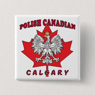 Chapa Cuadrada Calgary Polaco Canadiense Leaf