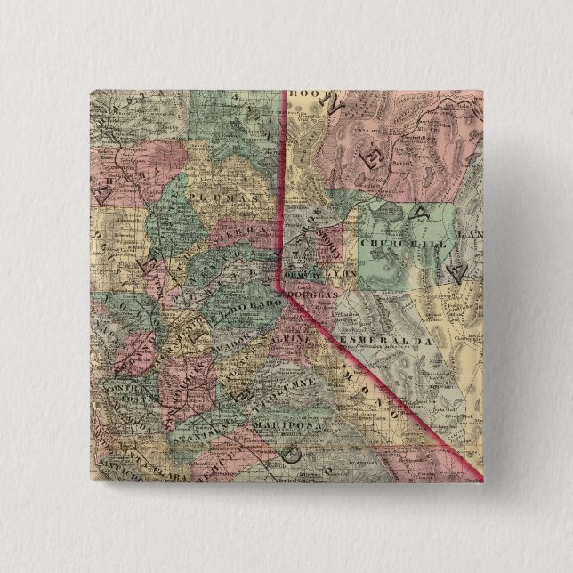 Chapa Cuadrada California, Nevada 2 (Anverso)