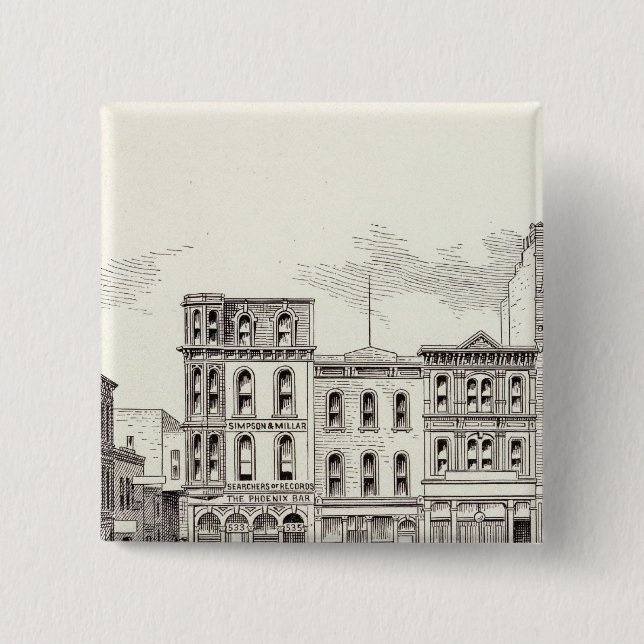 Chapa Cuadrada California South Side Webb y Kearny (Anverso)