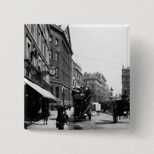 Chapa Cuadrada Calle de la reina Victoria, Londres, c.1891