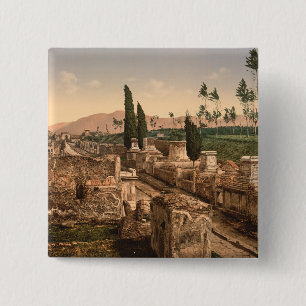 Chapa Cuadrada Calle de las tumbas, Pompeya, Campania, Italia