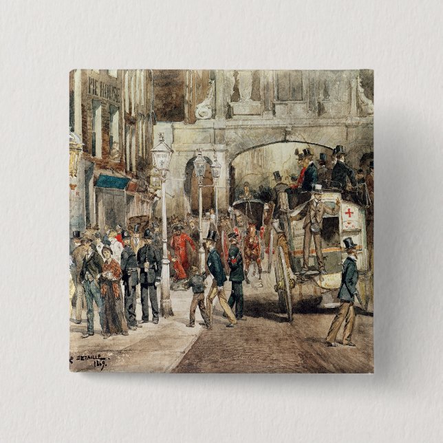Chapa Cuadrada Calle de Londres, 1869 (Anverso)