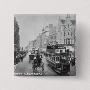 Chapa Cuadrada Calle de mercado, Manchester, c.1910