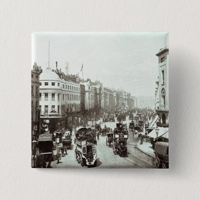 Chapa Cuadrada Calle regente, Londres c.1900 (Anverso)