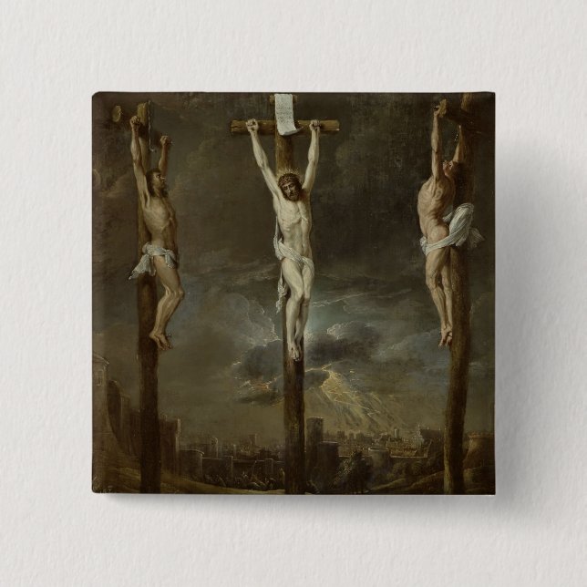 Chapa Cuadrada Calvary (Anverso)