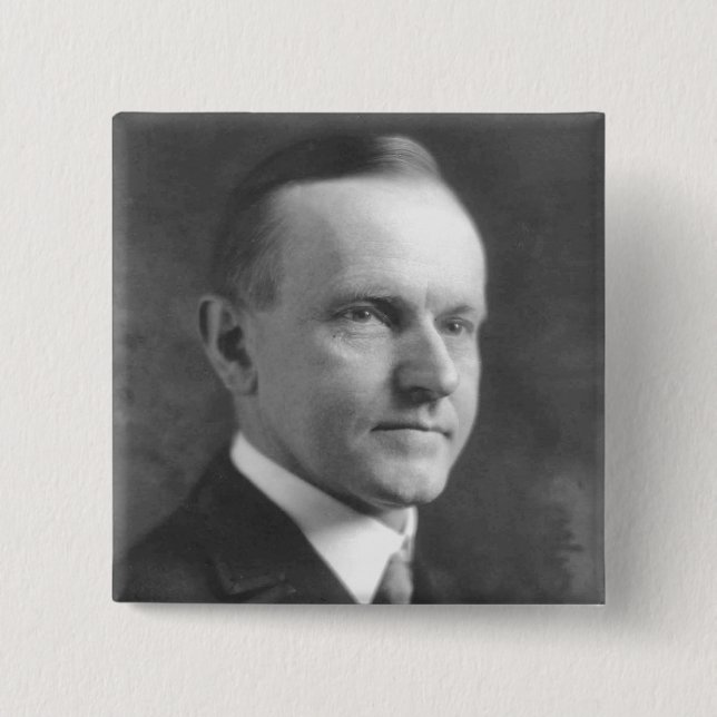 Chapa Cuadrada Calvin Coolidge (Anverso)