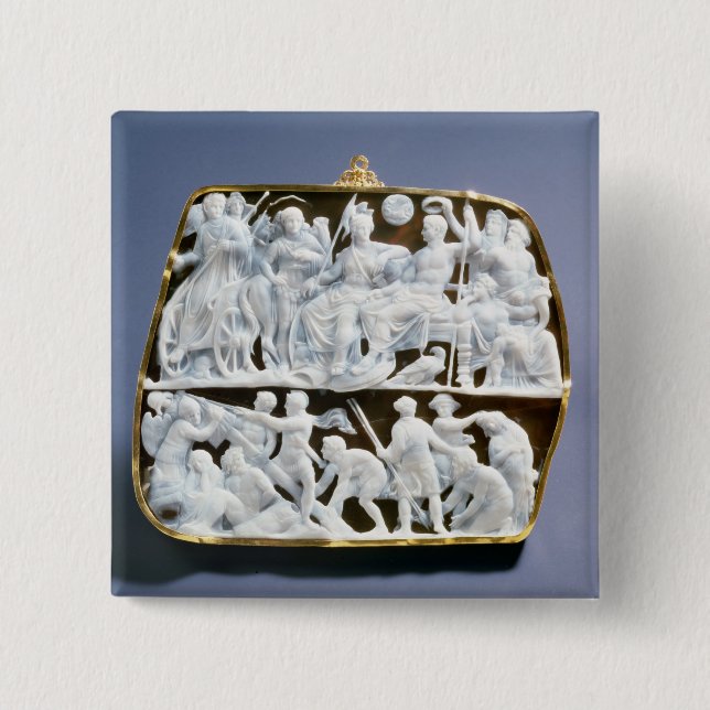 Chapa Cuadrada Camafeo romano del ónix, ANUNCIO del siglo I (Anverso)