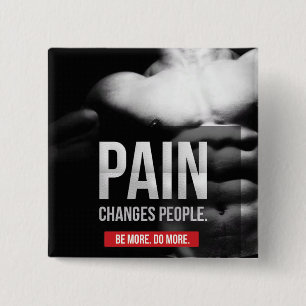 Chapa Cuadrada Cambios de dolor personas - Motivación de entrenam