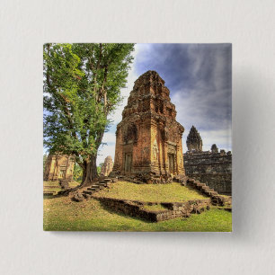Chapa Cuadrada Camboya, Angkor Wat. Vista del Templo de Bakong.