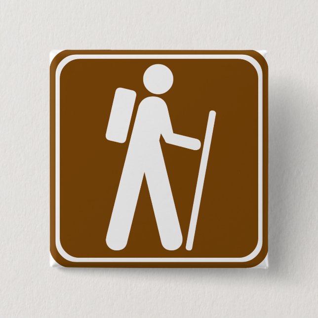 Chapa Cuadrada Caminar el Rótulo de la carretera (Anverso)