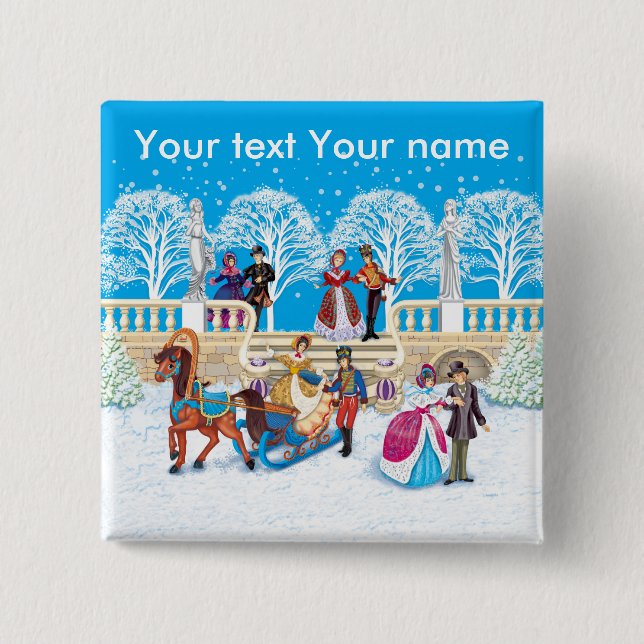 Chapa Cuadrada Camino de invierno (Anverso)