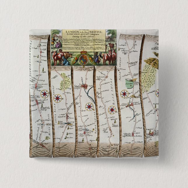 Chapa Cuadrada Camino de Londres a Bristol (Anverso)