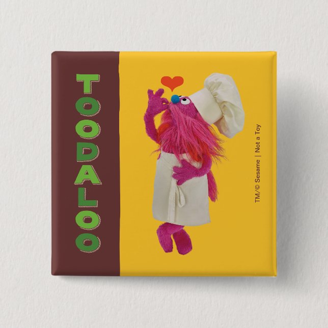 Chapa Cuadrada Camión de foodie de Cookie Monster | Toodaloo (Anverso)