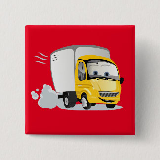 Chapa Cuadrada ¡Camión de Personalizado Amarillo para niños!