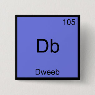 Chapa Cuadrada Camiseta Db - Símbolo de Elemento de Química Diver