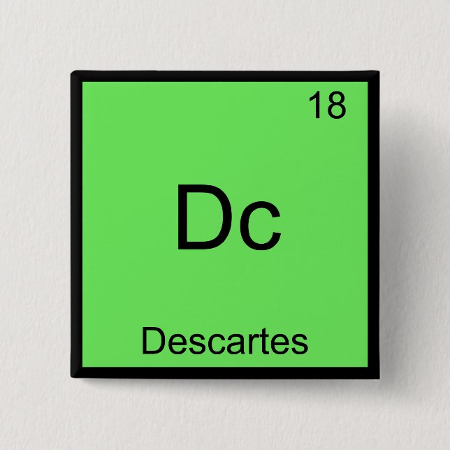 Chapa Cuadrada Camiseta Dc - Símbolo de Química de Elemento Diver (Anverso)