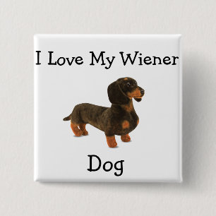 Chapa Cuadrada Camiseta de perro de Dachshund Weiner