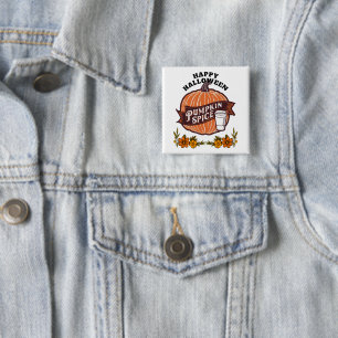 Chapa Cuadrada Camiseta feliz de Halloween