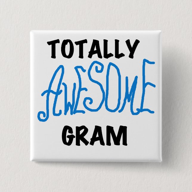 Chapa Cuadrada Camisetas azules y regalos del gramo totalmente (Anverso)