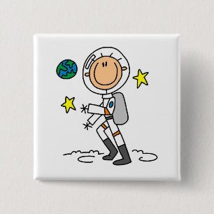 Chapa Cuadrada Camisetas básicas de astronauta y regalos