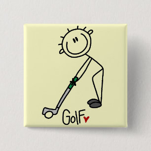 Chapa Cuadrada Camisetas básicas de golf con figuras de palitos y