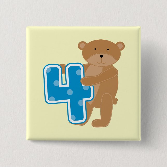 Chapa Cuadrada Camisetas de cumpleaños y regalos (Anverso)