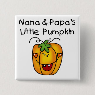 Chapa Cuadrada Camisetas de Nana y Papa's Little Pumpkin