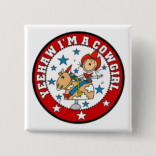 Chapa Cuadrada Camisetas de vaquera Yee Haw y regalos