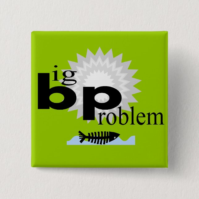 Chapa Cuadrada Camisetas del desastre del derrame de petróleo (Anverso)