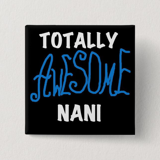 Chapa Cuadrada Camisetas Nani azul y regalos todoscientos (Anverso)