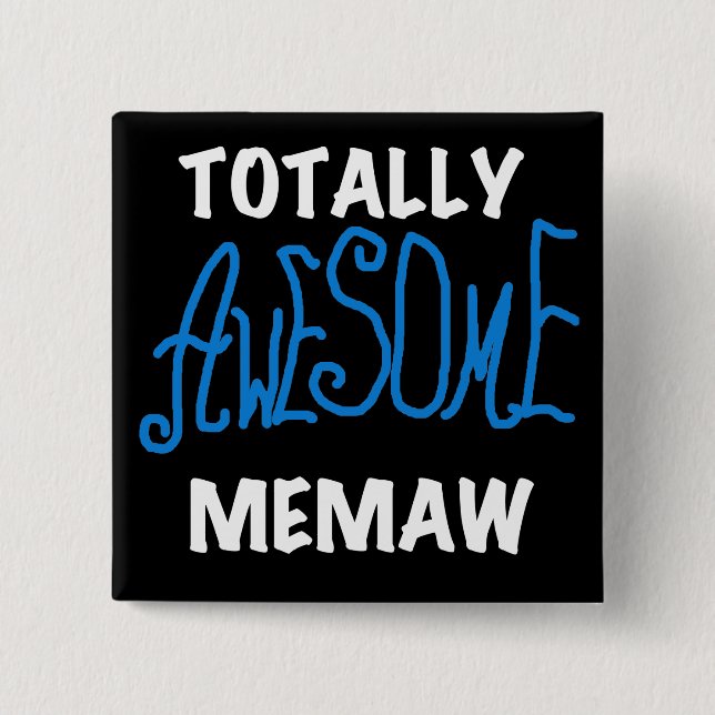 Chapa Cuadrada Camisetas y regalos azules totalmente (Anverso)