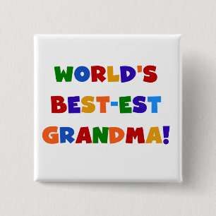 Chapa Cuadrada Camisetas y regalos brillantes de la abuela del