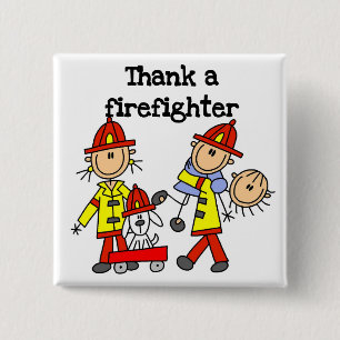 Chapa Cuadrada Camisetas y regalos de Agradecimiento a Bomberos