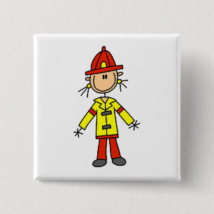 Chapa Cuadrada Camisetas y regalos de bomberos con figuras de pal