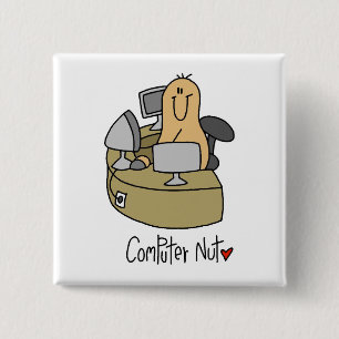 Chapa Cuadrada Camisetas y regalos de Computer Nut