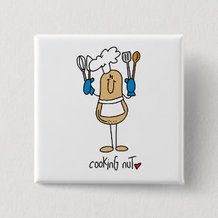 Chapa Cuadrada Camisetas y regalos de Cooking Nut