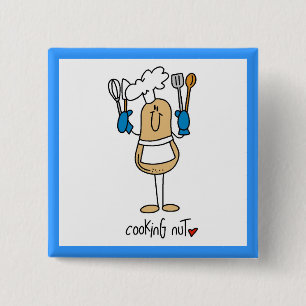 Chapa Cuadrada Camisetas y regalos de Cooking Nut
