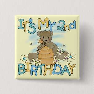 Chapa Cuadrada Camisetas y regalos de cumpleaños de Honey Bear