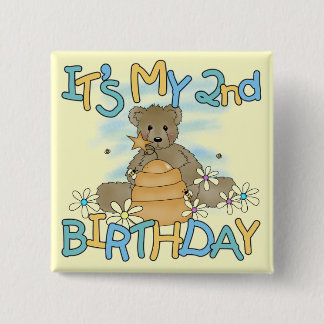 Chapa Cuadrada Camisetas y regalos de cumpleaños de Honey Bear